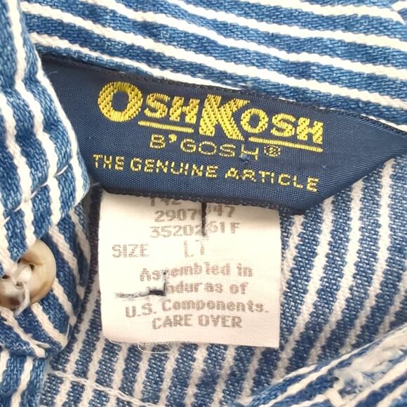 VTG OshKosh B’gosh Top Mens Large Tall Cotton Denim Button Up Western Railroad - Picture 4 of 5